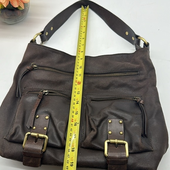 Nino Bossi Brown Leather Shoulder Bag BRN6231B - Picture 12 of 15